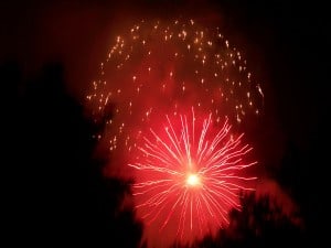 Fireworks in La Costa, Carlsbad CA
